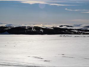 Stoom komt vrij in het lavaveld van Leirhnjúkur op IJsland