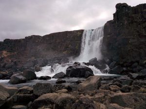 Öxarárfoss waterfall Þingvellir National park Iceland
