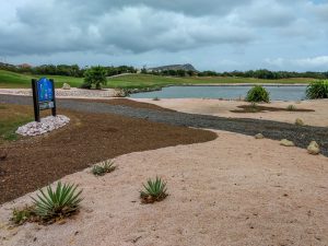 Hole 18 golfbaan Blauwbaai Blue Bay Curaçao