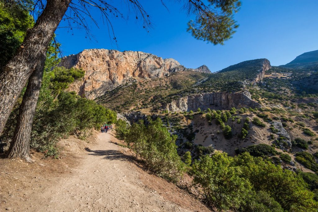 Footpath through Hoyo Valley El Caminito del Rey Spain